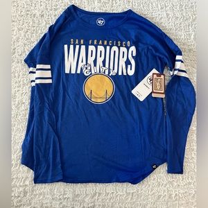 Golden State Warriors Women’s Ling Sleeve Raglan Size M NWT